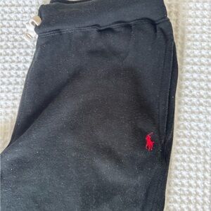 Polo by Ralph Lauren Kids Black Sweatpants with Red Logo
